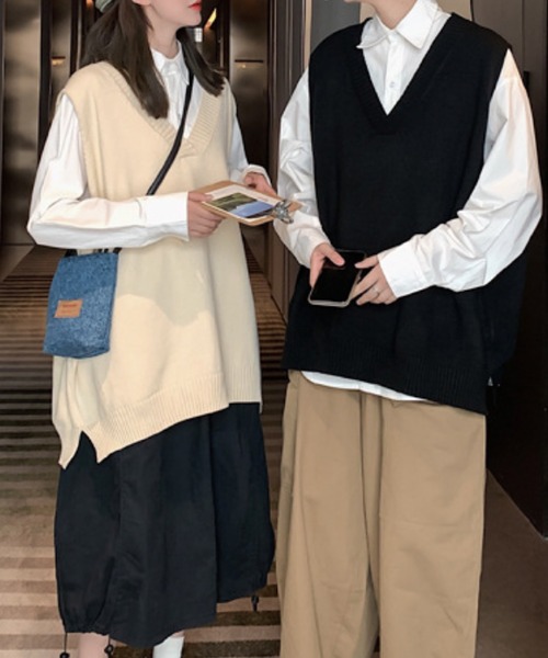 TONE SELECT GOODS ベスト ジレ urbanfemine./Vネックニットベスト 