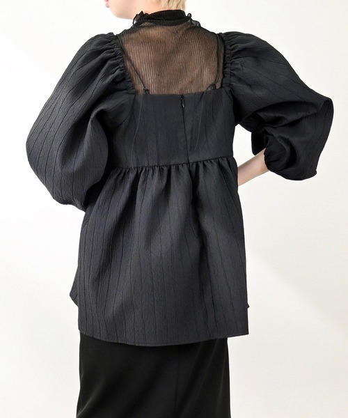ブラウス シャツ ふくれジャガード2WAYオフショルブラウス レディース STYLEBLOCK ブラウス シャツ ふくれジャガード2WAYオフショル