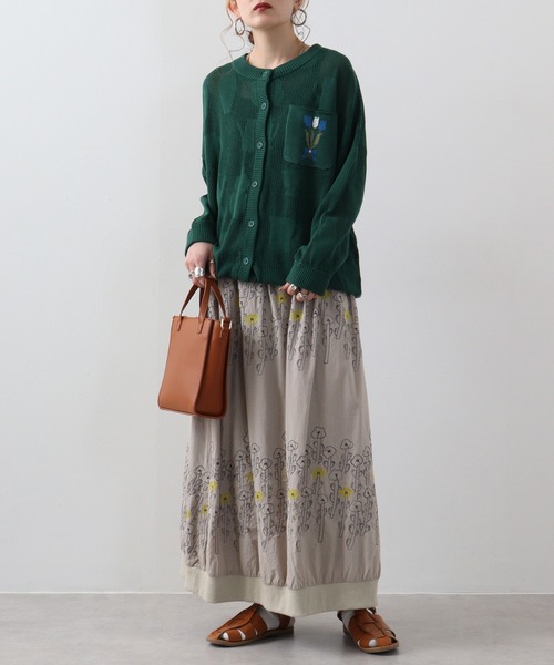 カーディガン EMAGO 花瓶とお花カーディガン レディース 2401320a.jpg