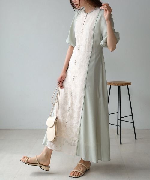 【Sairi】ジャガードワンピース ブルー Mサイズ 楽天市場】[ プチレタス ] ジャガード ティアード ワンピース