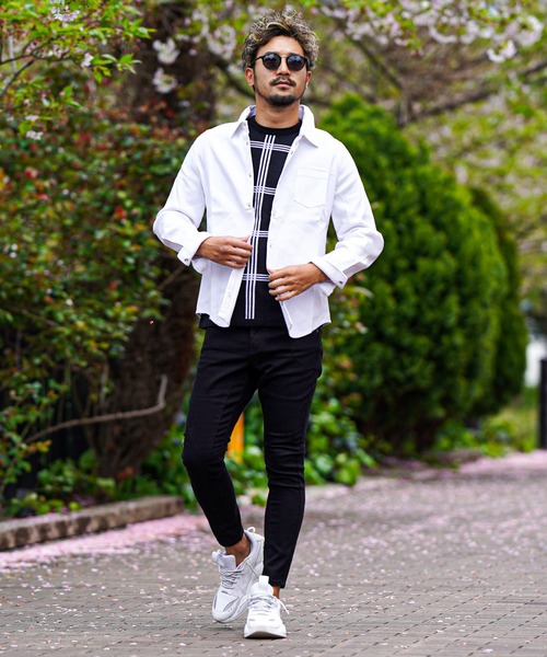 adamsJUGGLER シャツ プレーンCロングシャツ メンズ レディース