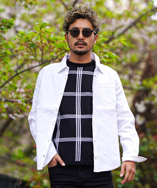 adamsJUGGLER シャツ プレーンCロングシャツ メンズ レディース
