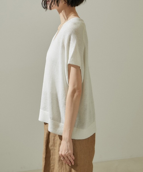 SALON adam et rope' ニット セーター スパークルリネンラメ