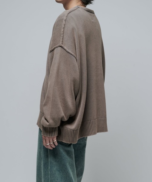 Lui's（ルイス） セーター ニット ストーンウォッシュニット メンズ