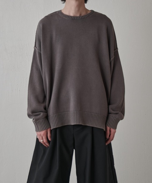NSTONE  ニットセーター Lui's（ルイス） セーター ニット ストーンウォッシュニット メンズ