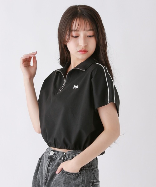 すぴあるぴあ repipi armario（レピピアルマリオ） ラインハーフZIPトップス キッズ