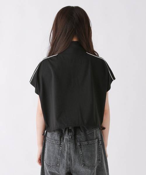 repipi armario（レピピアルマリオ） ラインハーフZIPトップス キッズ