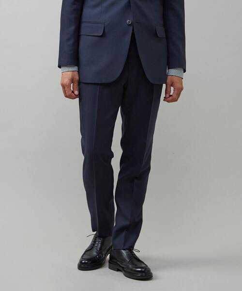 メンズメルローズ　メンズセットアップ ネイビー　メンズ　スーツ MEN'S MELROSE セットアップ ピンストライプ/ウォッシャブル