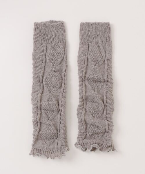 レッグウォーマー 「HOOK」for girls ダイヤ編み薄手レッグウォーマー