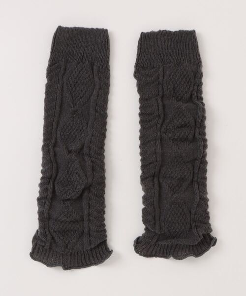 レッグウォーマー 「HOOK」for girls ダイヤ編み薄手レッグウォーマー