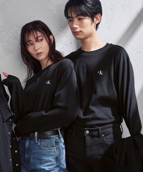 【 】CKJeans◆ロングスリーブ Tシャツ◆送料無料◆ Calvin Klein tシャツ 「WEB限定」ユニセックス ロングスリーブT