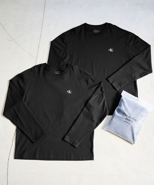 【 】CK レギュラーフィット長袖Tシャツ★送料無料★ Calvin Klein tシャツ 「WEB限定」ユニセックス ロングスリーブT