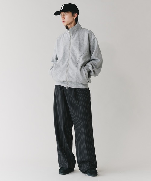 Adoon plain トレーナー スウェット 「セットアップ対応」STAND NECK