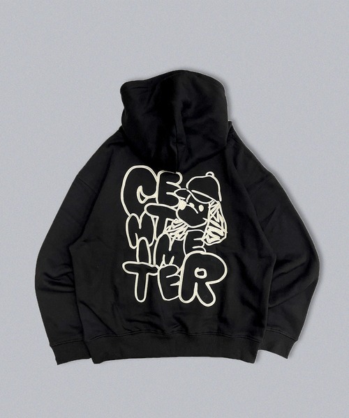 centimeter パーカー Doodle logo halfzip hoodie メンズ