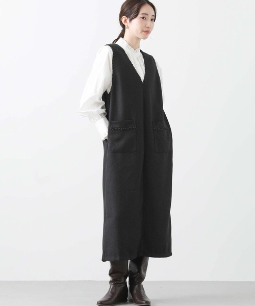 Gready Brilliant（グレディブリリアン） ワンピース ツイードVネック