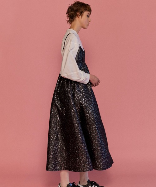 スカート MAISON SPECIAL Volume Onepiece MAISON SPECIAL ワンピース Lame Jacquard Volume Silhouette