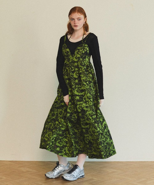 スカート MAISON SPECIAL Volume Onepiece MAISON SPECIAL ワンピース Lame Jacquard Volume Silhouette