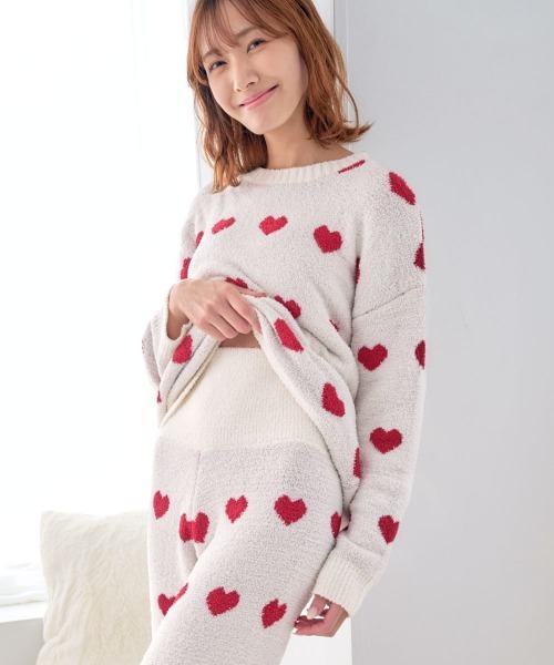 aimerfeel（エメフィール） パジャマ ルームウェア ハート柄 ニット