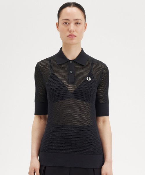 フレッドペリー メッシュポロ Open-Knit Polo Shirt FRED PERRY