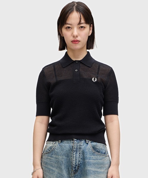 FRED PERRY ニットポロシャツ Knitted Shirt(10 102：BLACK): | FRED PERRY JAPAN | フレッド