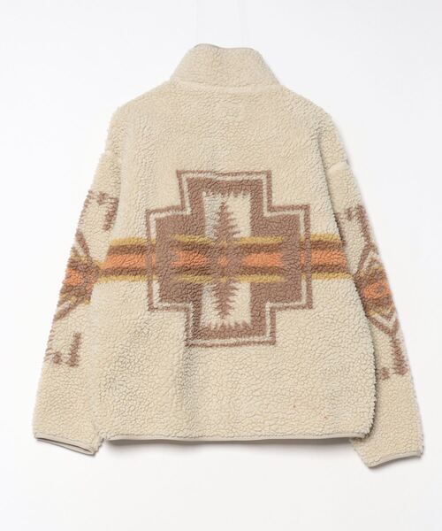 Pendleton 幾何学模様ジャケット 【XL】裏起毛 ベージュ　ペンドルトン PENDLETON（ペンドルトン） ジップアップブルゾン M ベージュ メンズ