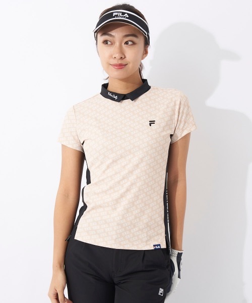 ブラウス シャツ 「FILA GOLF/フィラゴルフ」レディースモックネックシャツ　接触冷感 ゴルフ レディース FILA GOLF ブラウス シャツ 「FILA GOLF/フィラゴルフ
