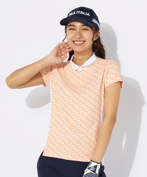 ブラウス シャツ 「FILA GOLF/フィラゴルフ」レディースモックネックシャツ　接触冷感 ゴルフ レディース FILA GOLF ブラウス シャツ 「FILA GOLF/フィラゴルフ