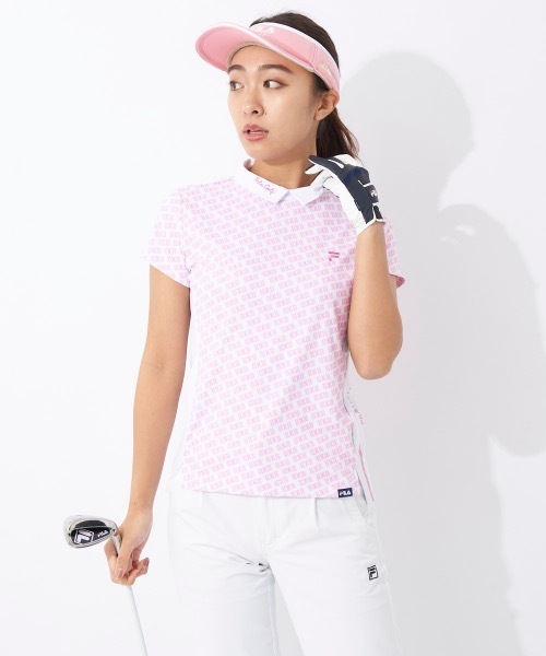 ブラウス シャツ 「FILA GOLF/フィラゴルフ」レディースモックネックシャツ　接触冷感 ゴルフ レディース FILA GOLF ブラウス シャツ 「FILA GOLF/フィラゴルフ