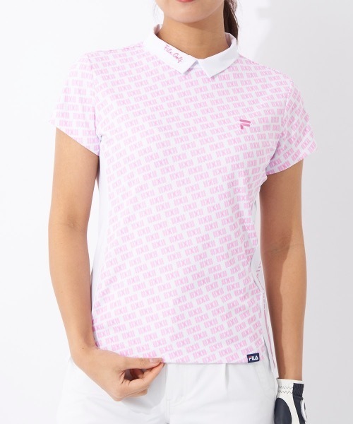 ブラウス シャツ 「FILA GOLF/フィラゴルフ」レディースモックネックシャツ　接触冷感 ゴルフ レディース FILA GOLF ブラウス シャツ 「FILA GOLF/フィラゴルフ