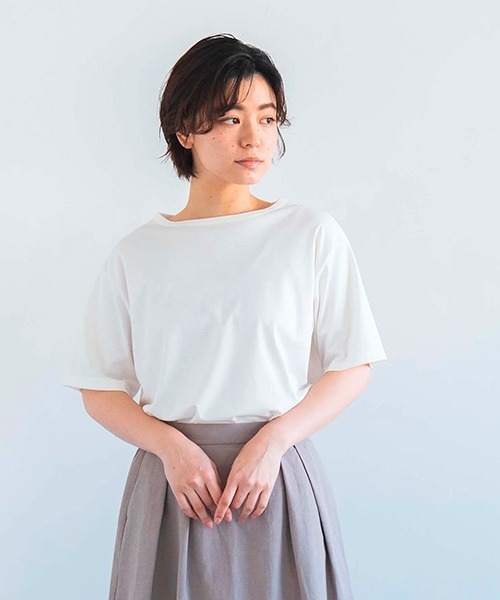 tシャツ コットンファインスムス Tシャツ レディース