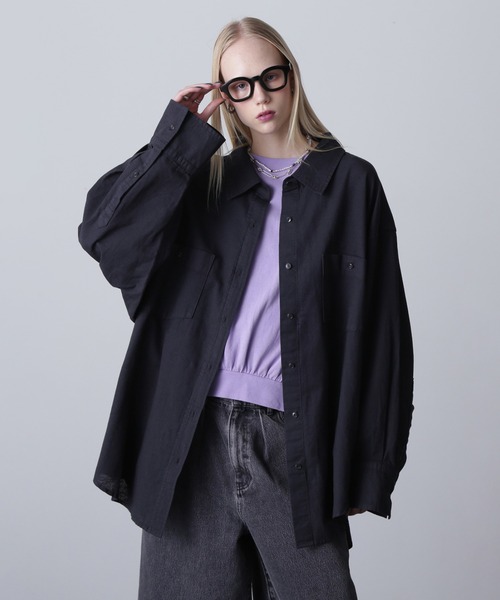 ローズバッド  GENE HEAVEN ビッグシャツ ROSE BUD（ローズバッド） ブラウス シャツ (GENE HEAVENS)BAMBOO
