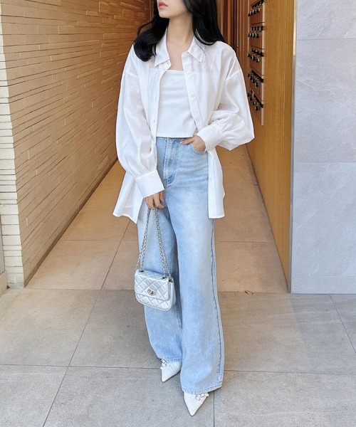 INGNI ブラウス シャツ ラメシアーBIG／シャツ レディース