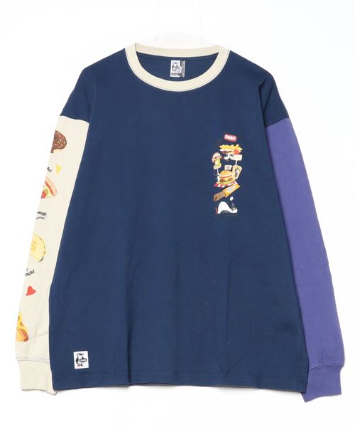 【新品未使用】CHUMS チャムス Fast Food 長袖Tシャツ Sサイズ CHUMS tシャツ 「CHUMS」 Fast Food L/S T-Shirt ファストフード
