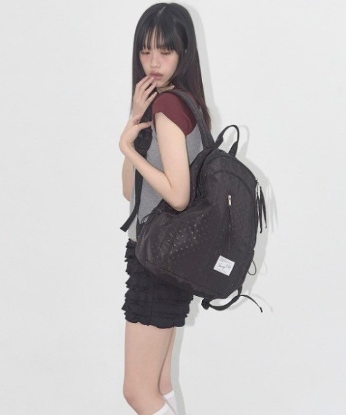 ☆FANCY CLUB☆Dot Round Backpack バッグ 韓国発 FANCY CLUB デイバック リュック 「FANCY CLUB」DOT ROUND