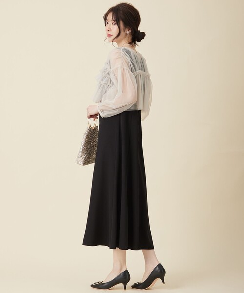 ドレス 「Lily Calin」チュールフリルトップス×ドレスセットの画像