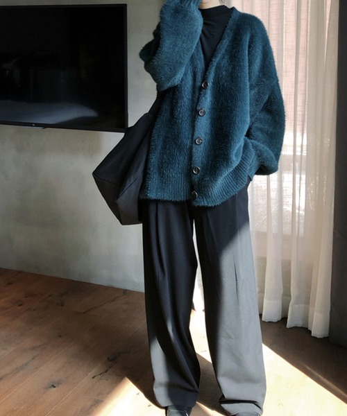 「SpRay」 ニットカーディガン FREE ブラック レディース_画像3