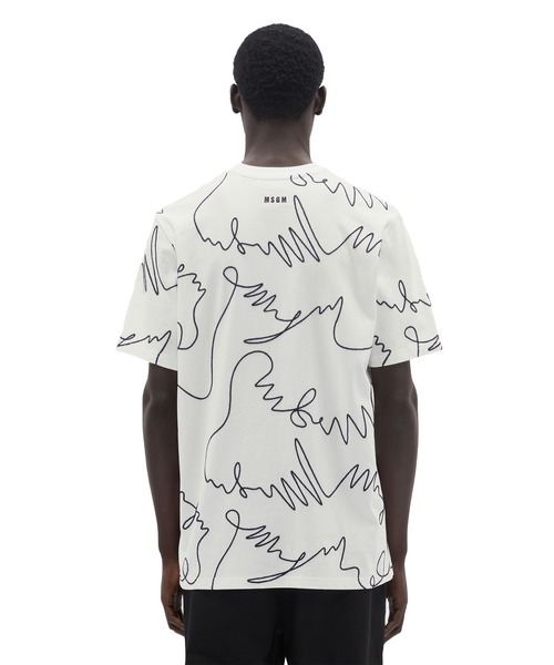 MSGM（エムエスジーエム） tシャツ 「NEW」MSGM One Stroke 刺繍ロゴT