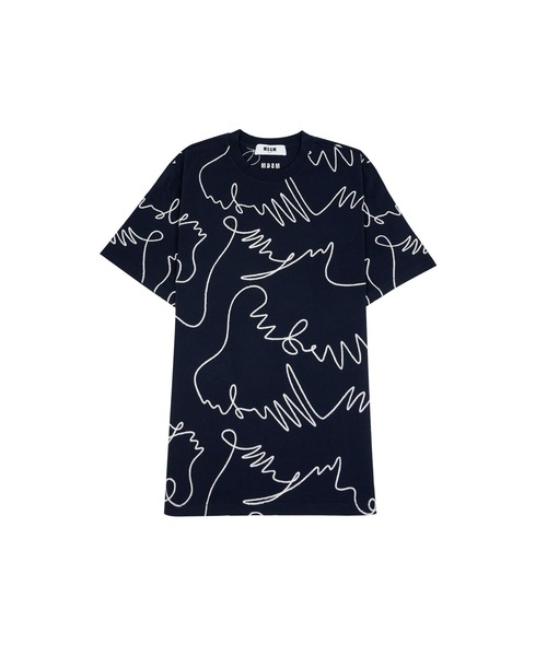 MSGM（エムエスジーエム） tシャツ 「NEW」MSGM One Stroke 刺繍ロゴT