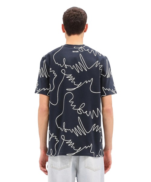 MSGM（エムエスジーエム） tシャツ 「NEW」MSGM One Stroke 刺繍ロゴT