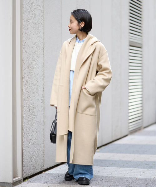 IENA（イエナ） ノーカラーコート 38 グレー レディース : ZOZOTOWN