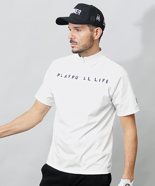 DIVINER GOLF ゴルフ 「DIVINER GOLF」ハーフZIP半袖モック