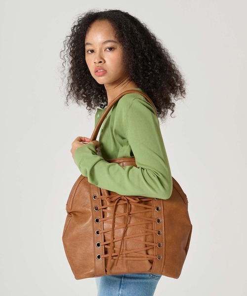 TINA:JOJUN レース ハンドバッグ ブラウン TINA：JOJUN ハンドバッグ レース : ZOZOTOWN Yahoo!店 - 通販