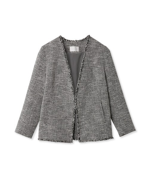 【美品】CELFORD セルフォード ツイードジャケット38サイズ CELFORD（セルフォード） ツイードジャケット 38 ブラック レディース