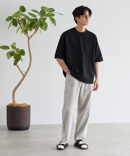 tシャツ 「shoxtaxx企画」「SOURCE POD」Crew neck sweatshirt レディース メンズ Healthknit ヘルスニット サーマル 長袖Tシャツ キング ワッフル