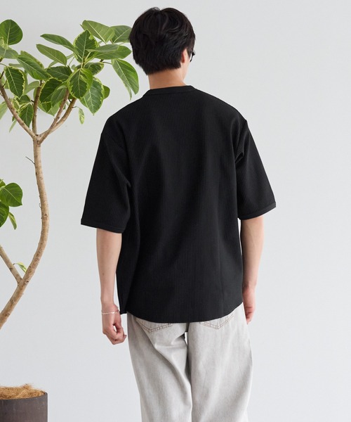 coca tシャツ EASYTEXワッフルワイドラウンドTシャツ メンズ