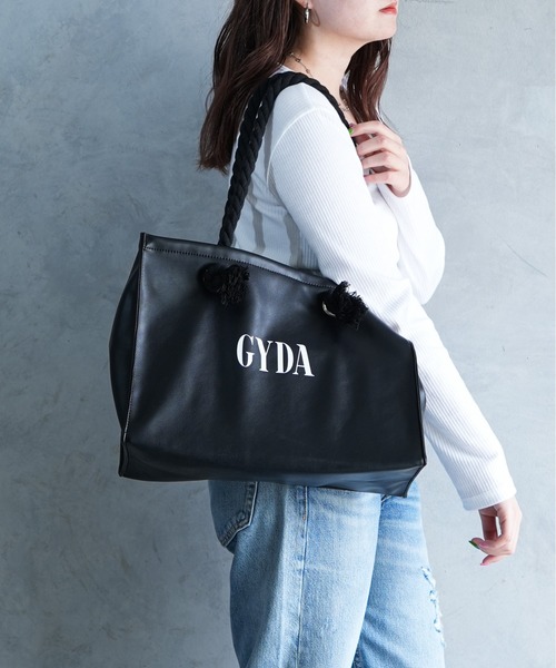 GYDA トートバッグ 「GYDA/ジェイダ」 ショッパー風 合皮トート