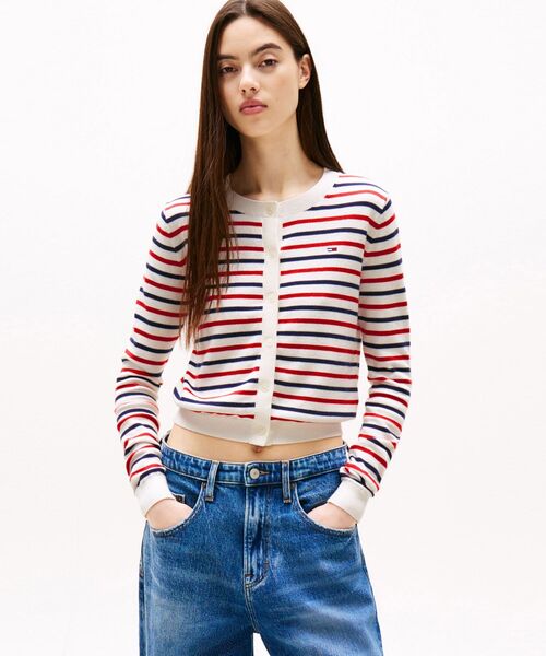 ニット セーター エッセンシャルクルーネックカーディガン レディース