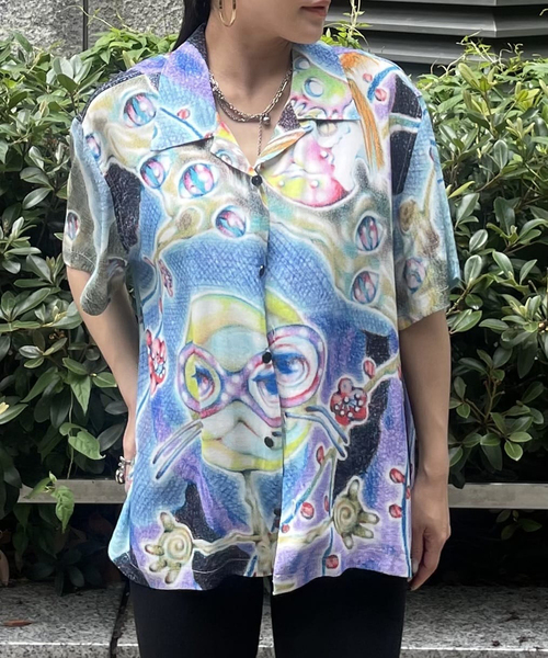 ブラウス シャツ 「BRAIN DEAD/ブレインデッド」ASPEN EYES S/S T05004293D225 レディース メンズ