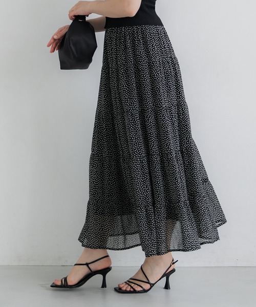 新品 BY シフォンティアードプリーツスカート S 黒 レディース coca スカート シフォンティアードスカート : ZOZOTOWN Yahoo!店