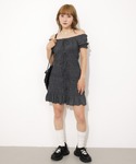 パーティードレス ワンピース 半袖 GATHE...の詳細画像5